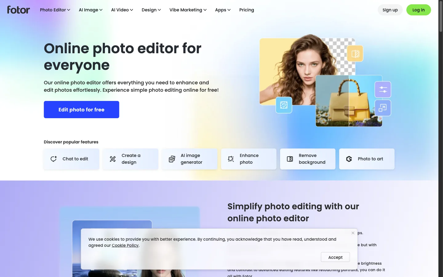 Fotor official homepage — Online photo editor and graphic design platform