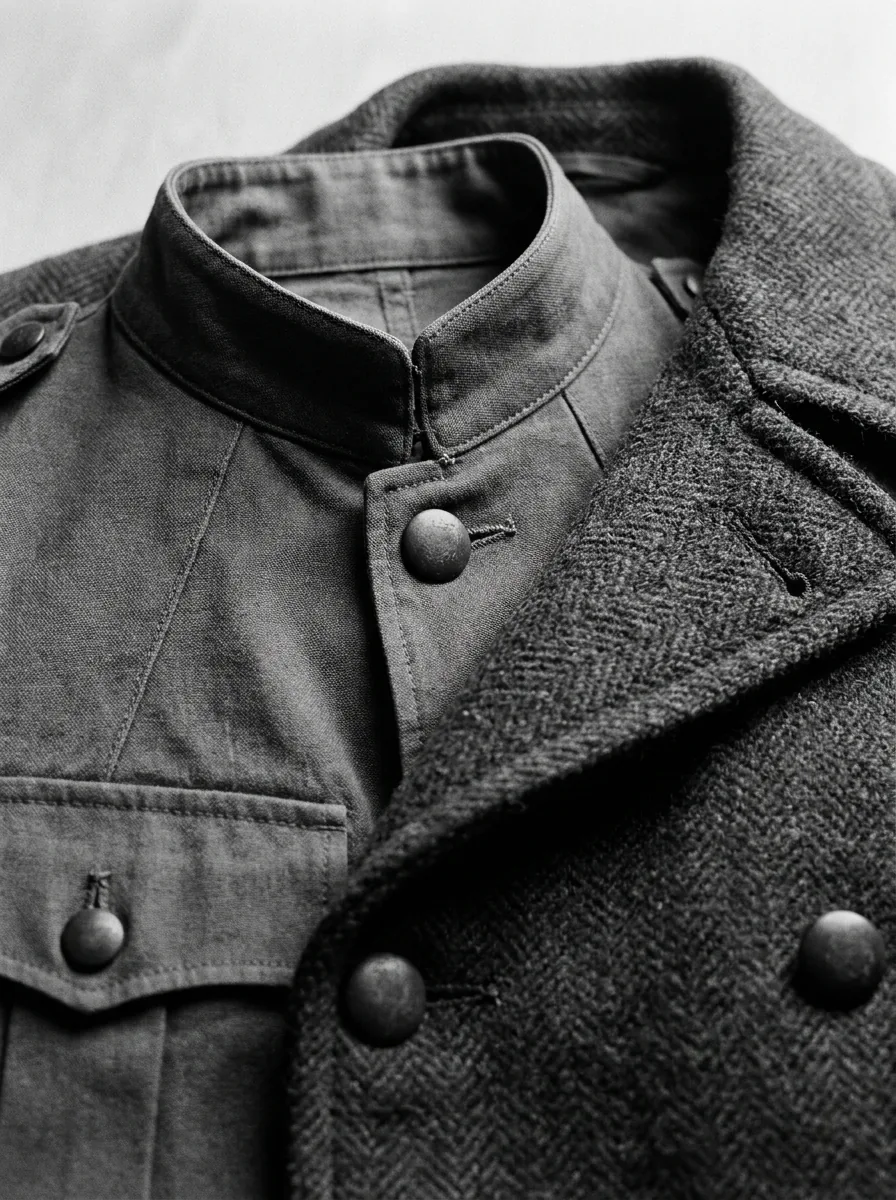 Authentic vintage textiles and military uniform dyes